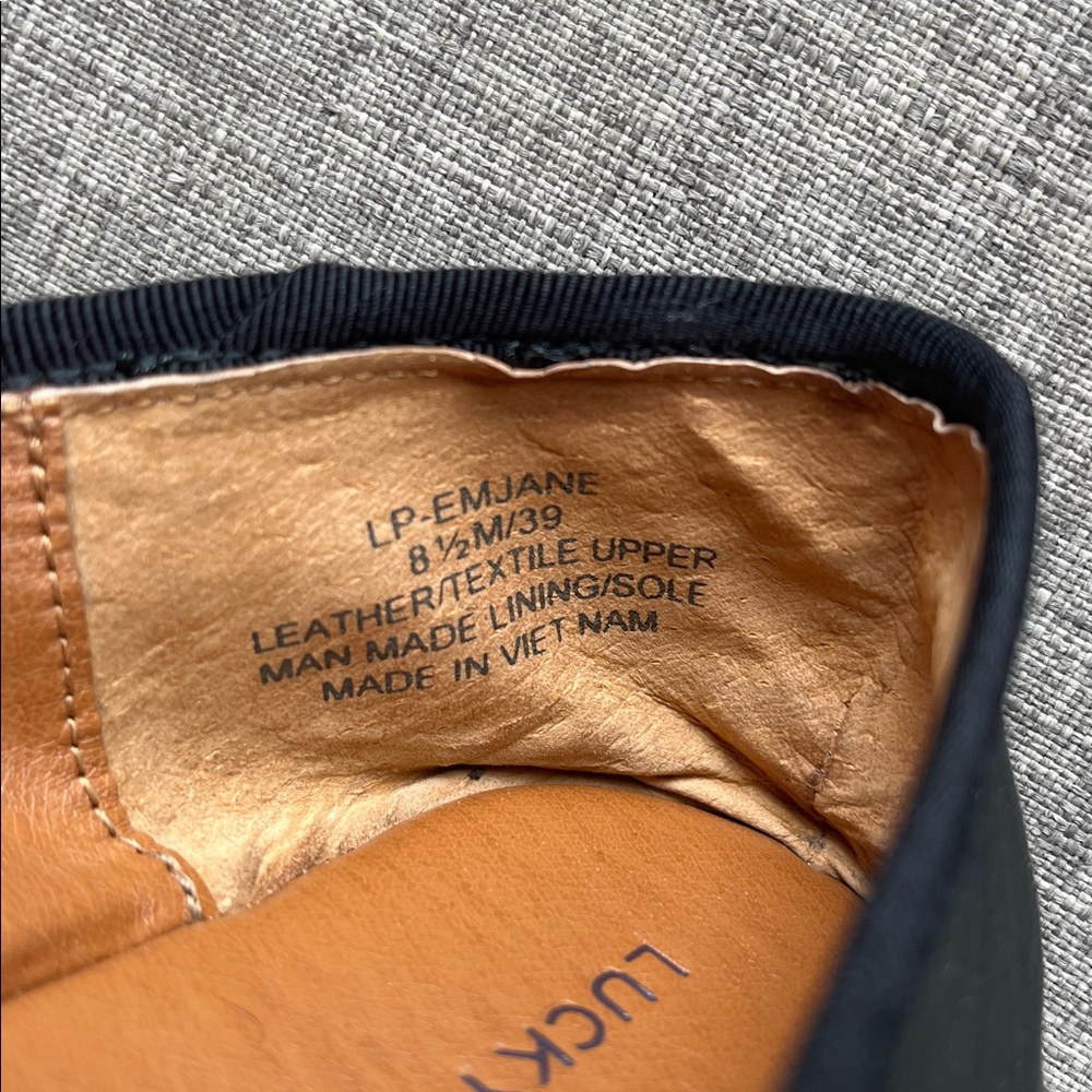 Lucky Brand Black Leather Ballet Flat Shoes 8.5 - Picture 9 of 9